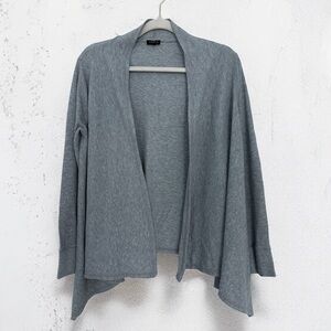 Talbots Women's Gray Ribbed Open Cardigan Size M